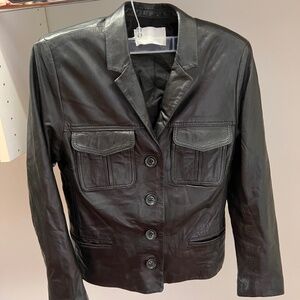 Zadig & Voltaire Lamb Leather Biker Jacket Size XS